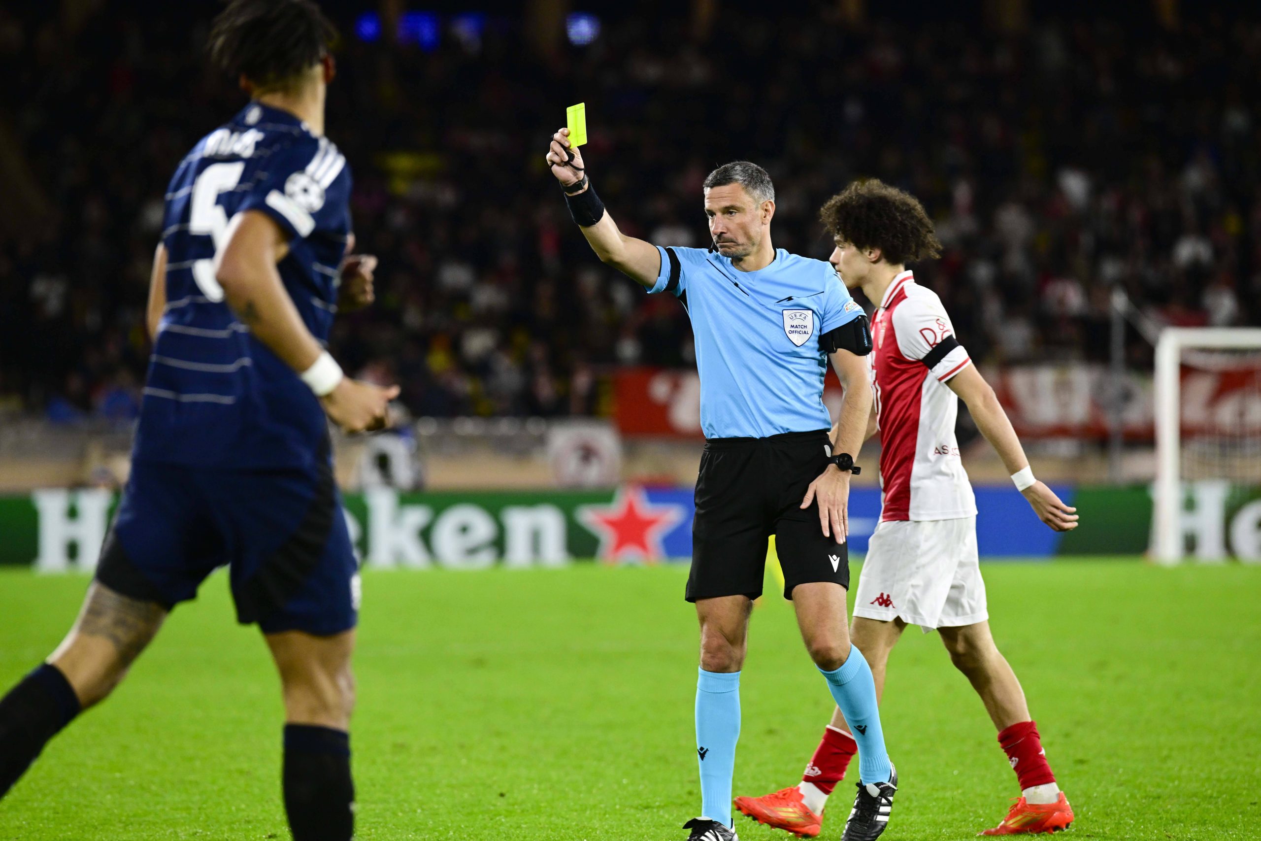 FOOTBALL : AS Monaco VS Aston Villa FC - UEFA Champions League - 21/01/2025 L AS Monaco recoit Aston Villa Football Club dans le cadre de la septieme journÃ e d UEFA Champions League. Slavko Vincic, arbitre principal de la rencontre. MonacoMonaco PUBLICATIONxNOTxINxFRAxBEL Copyright: xWilliamxCannarellax
